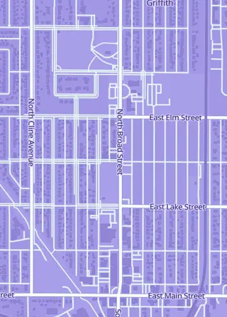 Street map around ManaForge Games, Griffith