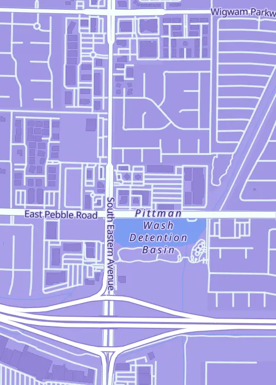 Street map around Many Realms Arena, 8866 S Eastern Ave Ste 103 c, Las Vegas, NV