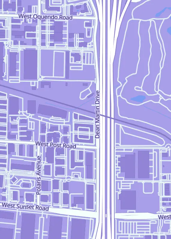Street map around Many Realms, 6209 Dean Martin Dr, Las Vegas, NV