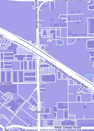 Street map around Martz Collectibles, Houston