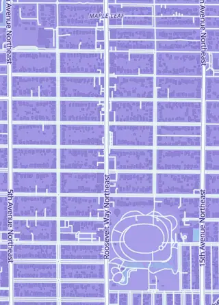 Street map around Math 'n' Stuff, Seattle