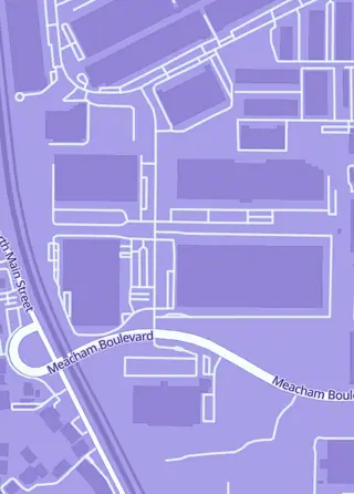 Street map around Mattel Toy Store, Fort Worth