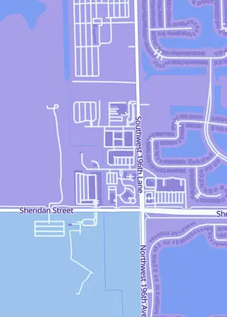 Street map around MBM Gaming, Pembroke Pines