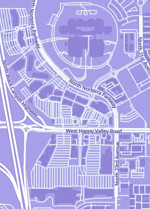 Street map around Meeples & Beyond, 2450 W Happy Valley Rd Ste 1148, Phoenix, AZ