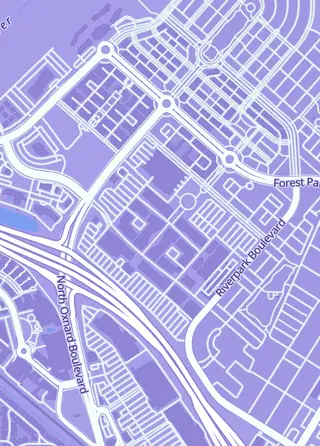 Street map around Mero Games, Oxnard