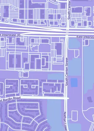 Street map around Meta TCG, Arlington