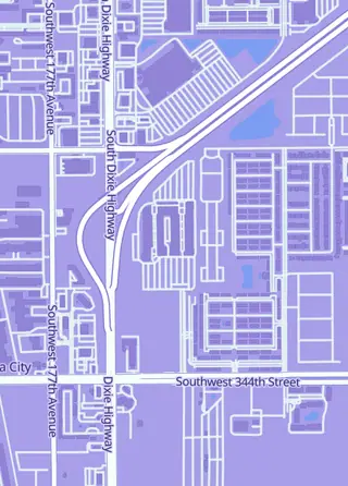 Street map around Metropolis Comics Anime and More, Florida City