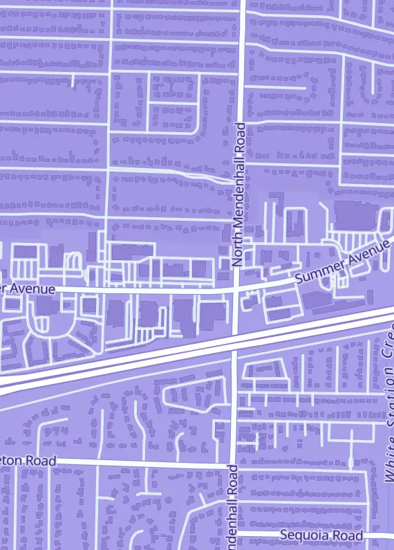 Street map around Mid-South Hobbies, 4862 Summer Ave, Memphis, TN