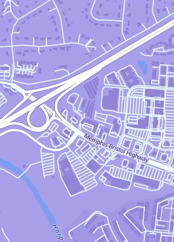 Street map around Middle Tennessee Gaming, 7648 Hwy 70 S #20, Nashville, TN
