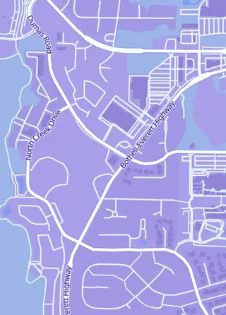 Street map around Mill Creek Sports, Mill Creek