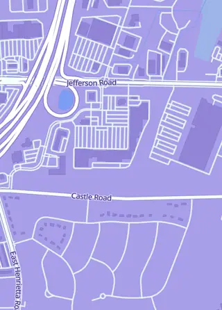 Street map around Millennium Games, Rochester
