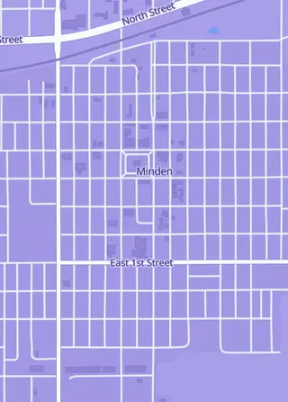 Street map around Minden Sports Cards, Minden