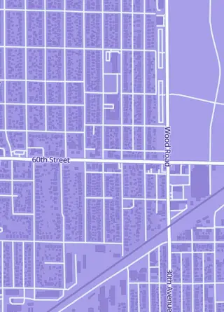 Street map around Mindsight Gaming, Kenosha