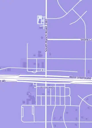 Street map around Mini Card Shop, Bushland