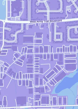 Street map around MinMaxGames, Addison