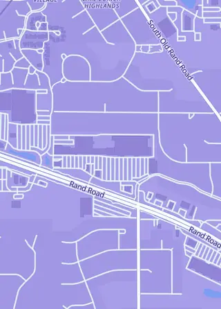 Street map around Mint memorabilia, Lake Zurich