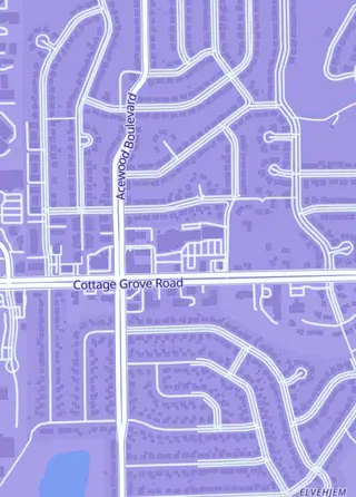 Street map around Misty Mountain Games, Madison