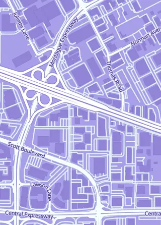Street map around Mojobreak Gaming, Santa Clara