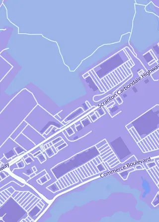 Street map around Monstarz Toys, Dickson City