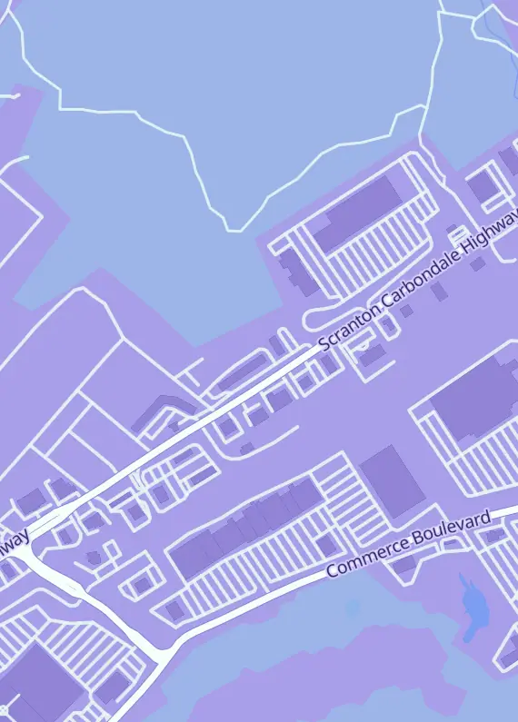 Street map around Monstarz Toys, 851 Scranton Carbondale Hwy, Dickson City, PA