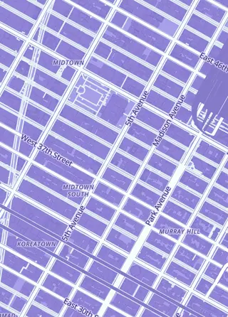 Street map around Montasy Comics NYC, New York