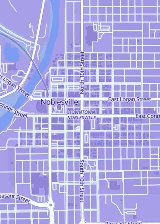 Street map around Moonshot Toys, Noblesville