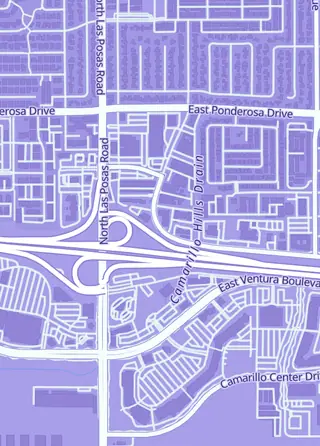 Street map around More Collectibles Shop, Camarillo