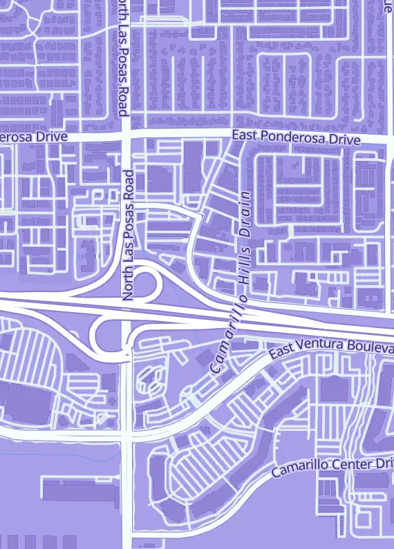 Street map around More Collectibles Shop, 221 E Daily Dr #3, Camarillo, CA
