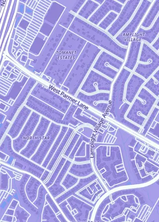 Street map around Mothership Books and Games, Austin