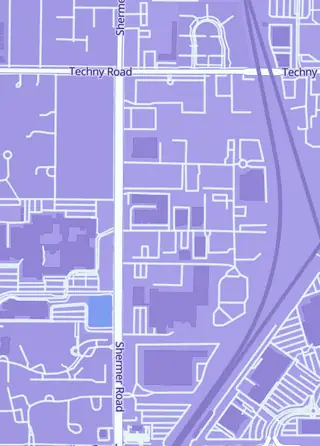 Street map around Moto’s TCG, Northbrook