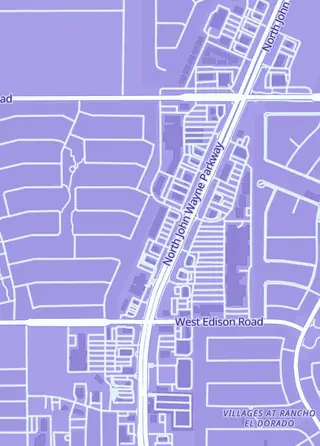 Street map around Mr.E Comics, Maricopa