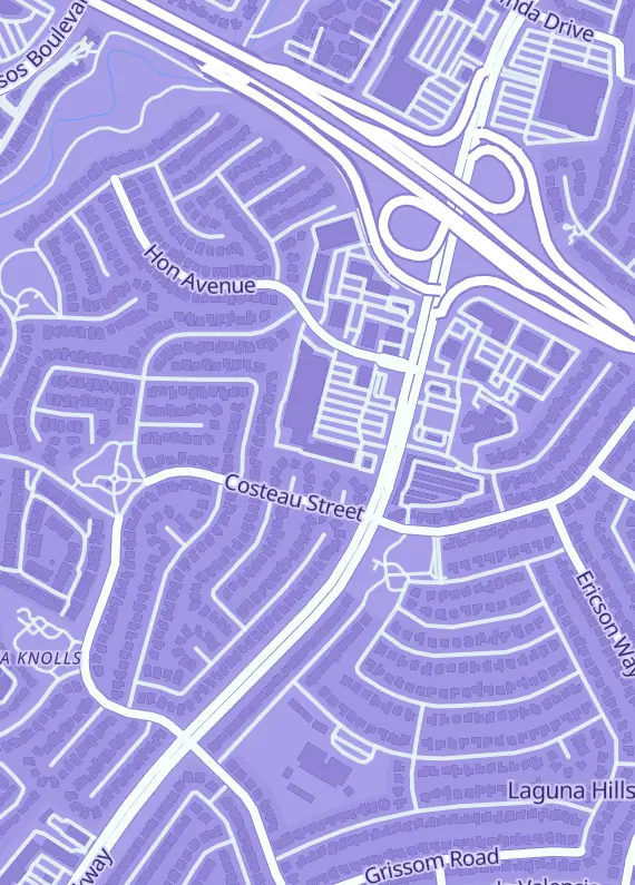 Street map around MVP Sports Cards, 24881 Alicia Pkwy, Laguna Hills, CA