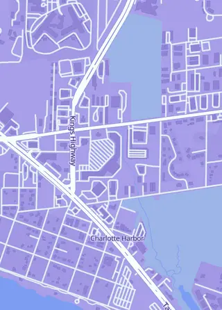 Street map around Mystic Forge Games, Punta Gorda