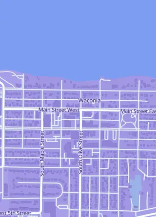 Street map around Mystic Fortress Games, Waconia