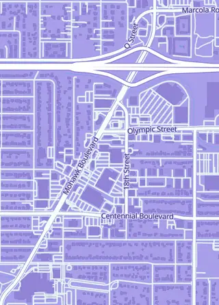 Street map around Mystical Mayhem, Springfield