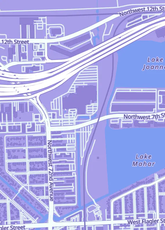 Street map around Mythic Hobbies, 777 NW 72nd Ave Ste 1052, Miami, FL