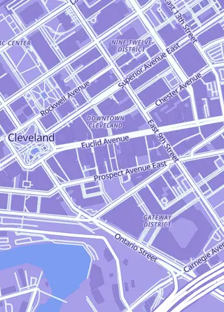 Street map around Neo Collector, Cleveland