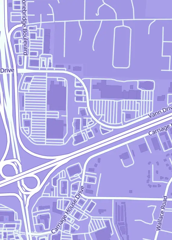 Street map around Nerdvana, 1923 Emporium Dr Ste F, Jackson, TN