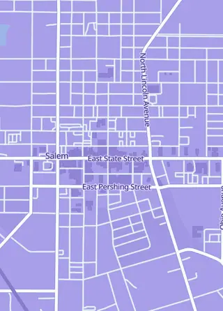 Street map around Nerdy Necessities, Salem