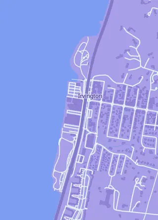Street map around New Kawaii, Irvington