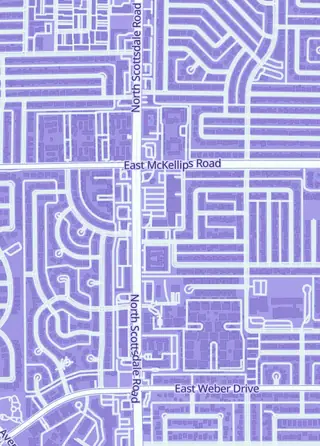 Street map around Nexus Entertainment, Tempe