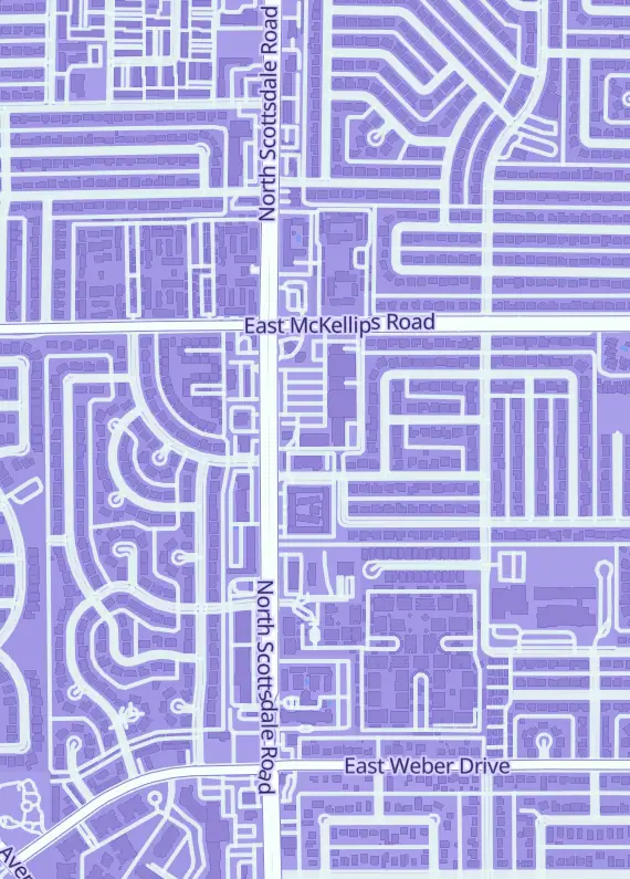 Street map around Nexus Entertainment, 1829 N Scottsdale Rd, Tempe, AZ