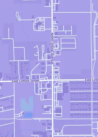Street map around NEXUS Games & Collectibles, Wauseon