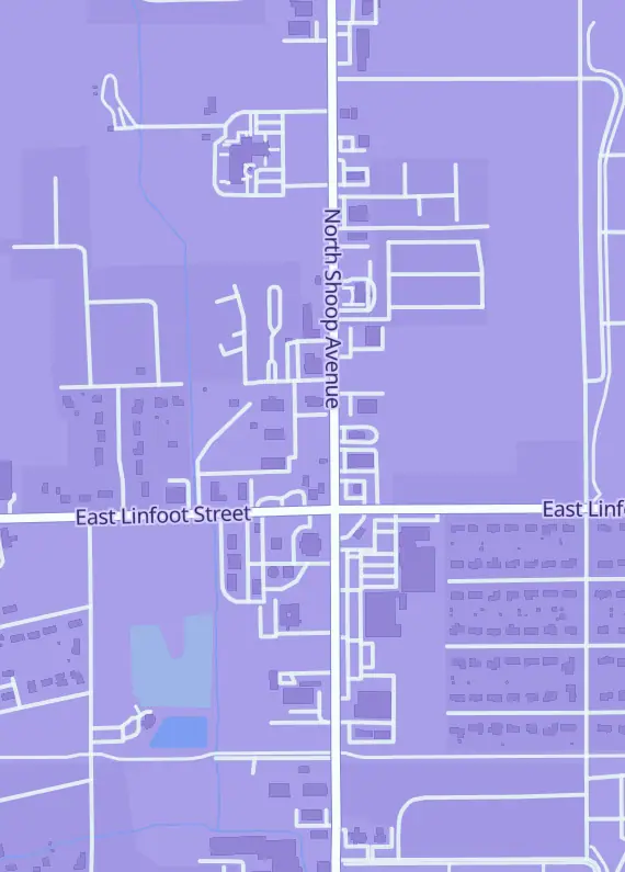 Street map around NEXUS Games & Collectibles, 1075 N Shoop Ave, Wauseon, OH