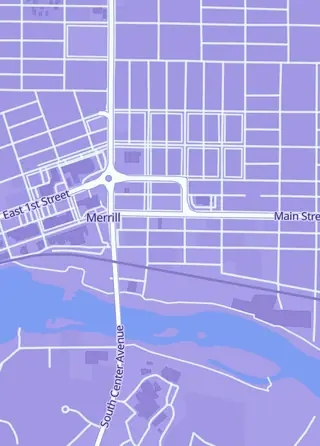 Street map around Nor Comm Games LLC, Merrill