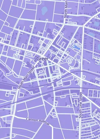 Street map around Not Just Gamin', Greer