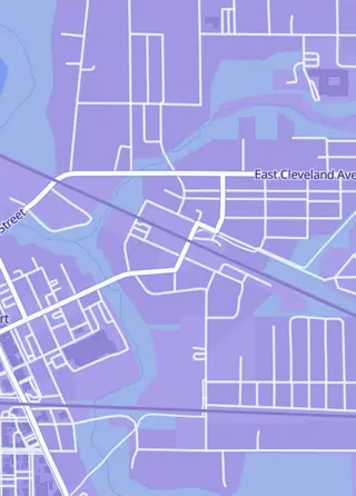 Street map around Nu Yeer Games, Hobart