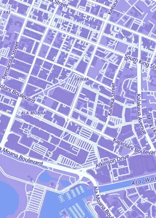 Street map around Oahu Sportscards & Collectibles, Honolulu