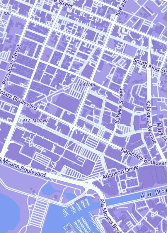 Street map around Oahu Sportscards & Collectibles, 631 Keeaumoku St, Honolulu, HI