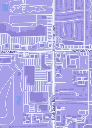 Street map around Odyssey Games, Kalamazoo
